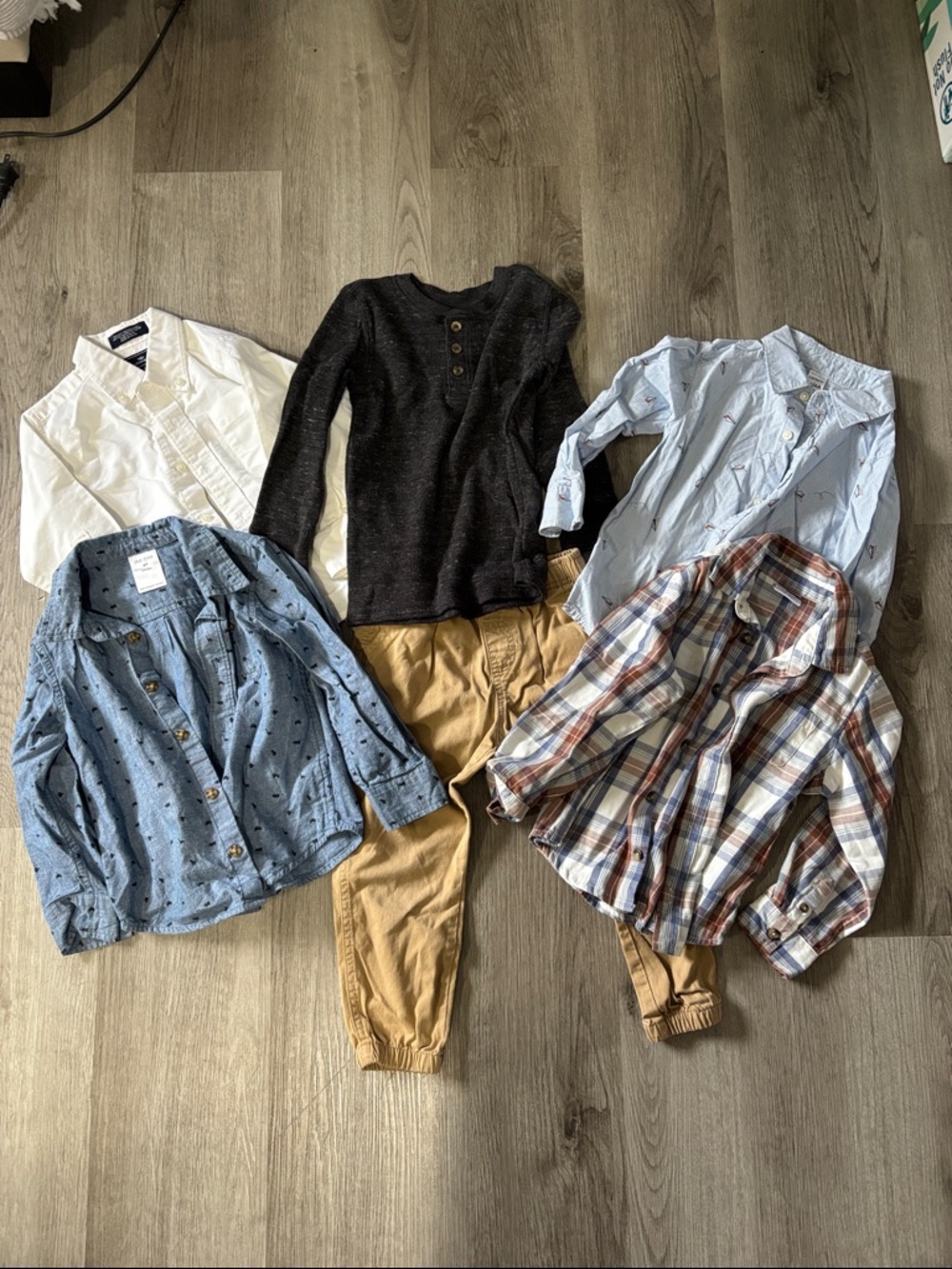 Mixed Boys' Shirt Collection - Black, White, Light Blue, Chambray, Plaid